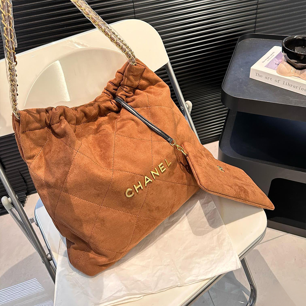 CHANEL 22bag Smal&Medium Suede Garbage HANDBAGShoulder Bag(Mirror Quality)