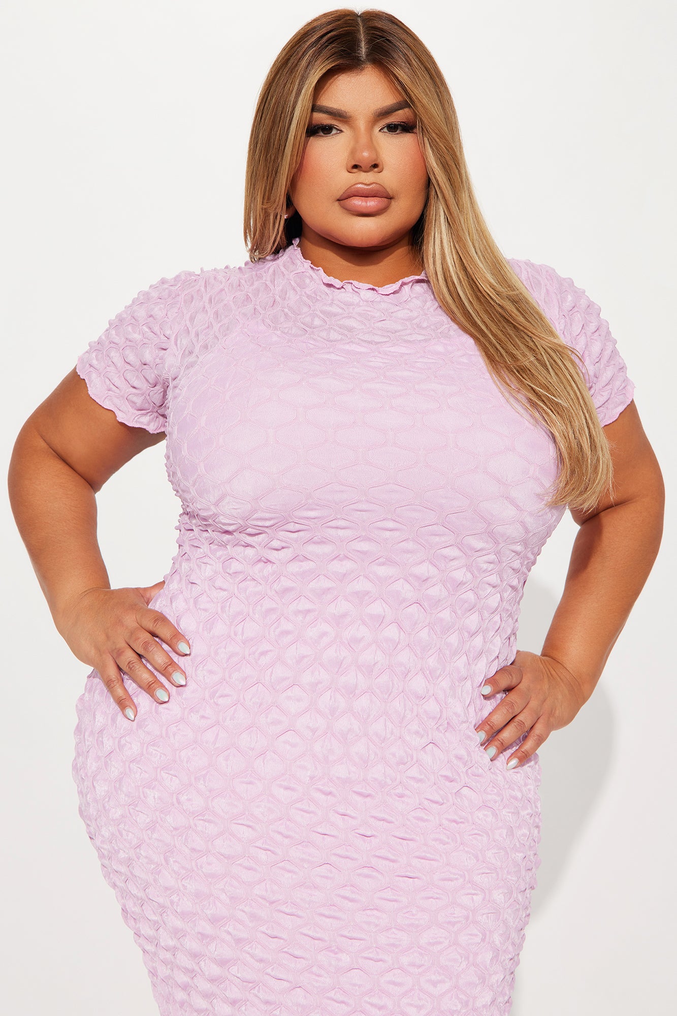 Jazmine Textured Maxi Dress - Lavender