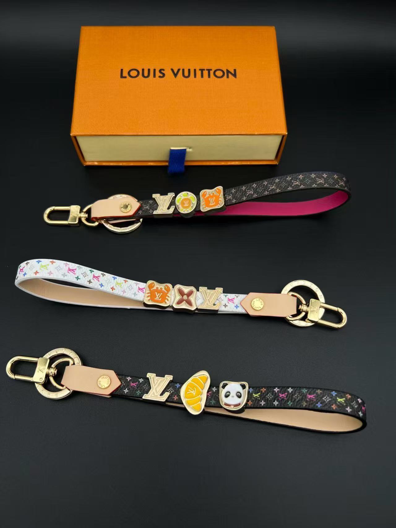 Louis Vuitton LV Fun Badge Charms Wrist Key Strap Keychain - KAIROO