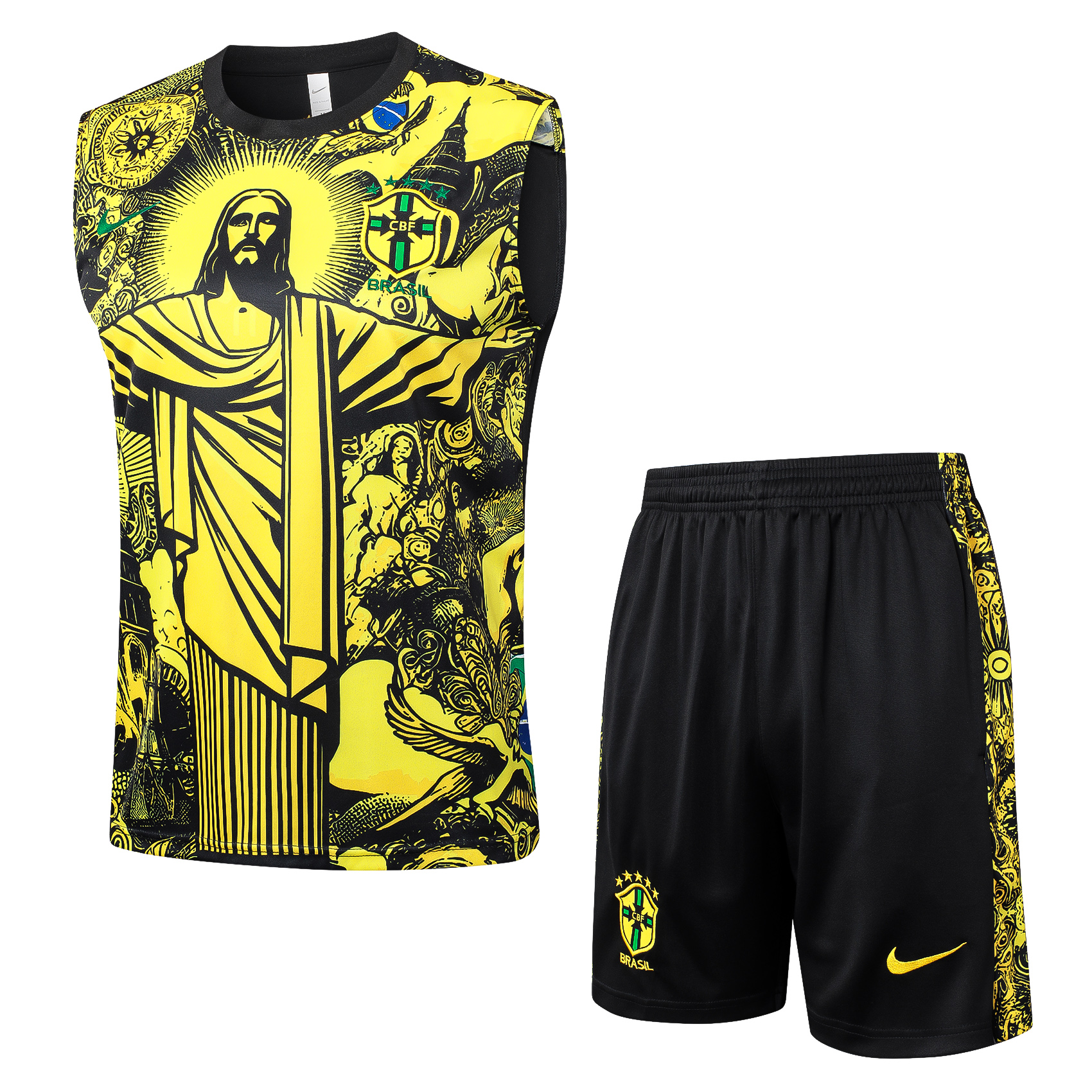 Brasil Sleevesless Training Suit Yellow D1214