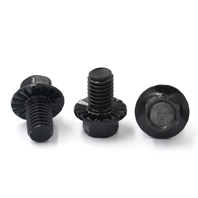 Big Sales DIN 6921 High Strength Black Oxide Grade 10.9 Carbon Steel Machine Screw Hex Head Serrated Flange Bolts