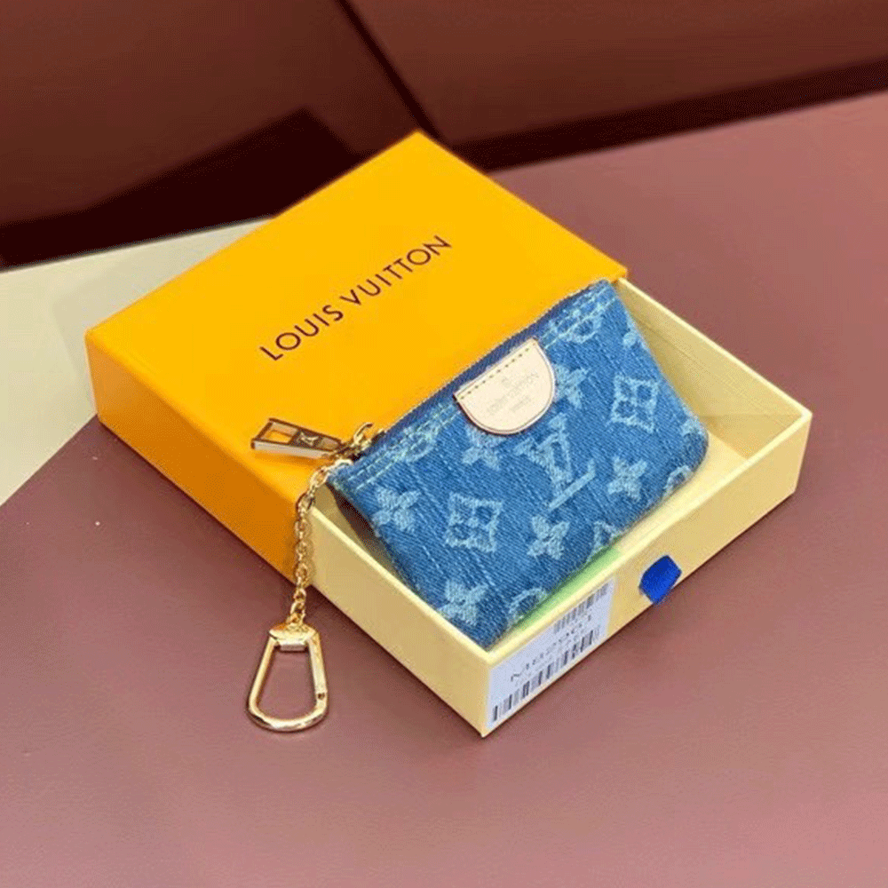 Louis Vuitton LV Jacquard Denim Key Bag （Mirror Quality）