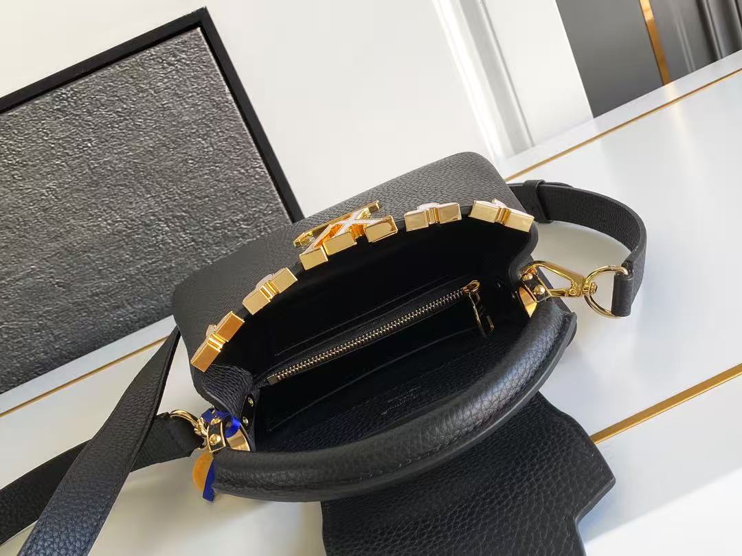 Louis Vuitton LV Black Shell Logo Handbag Shoulder Bag