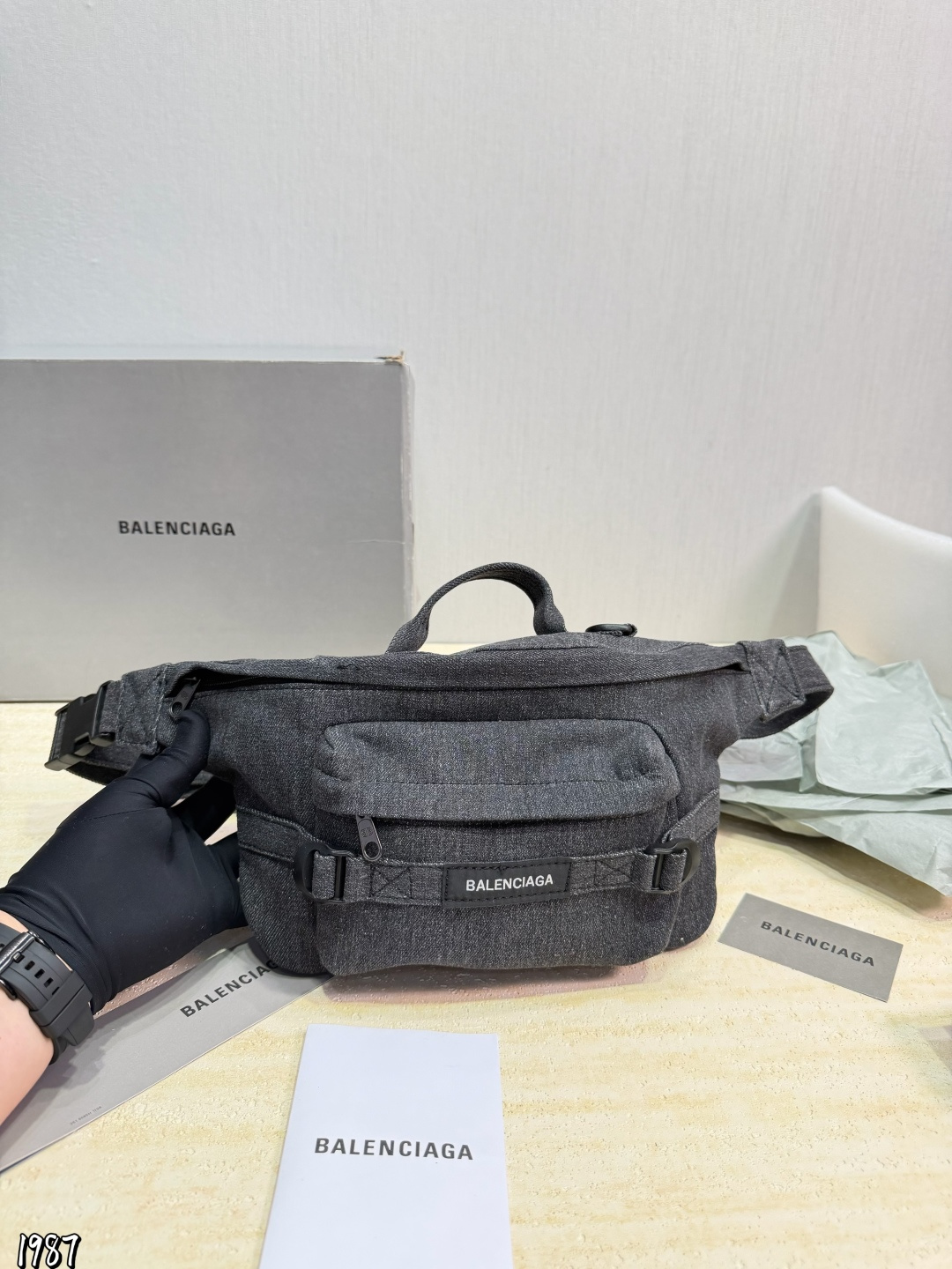 Balenciaga Army Bum Tactical Logo Patch Nylon Canvas Waist Pack Belt Bag - KAIROO