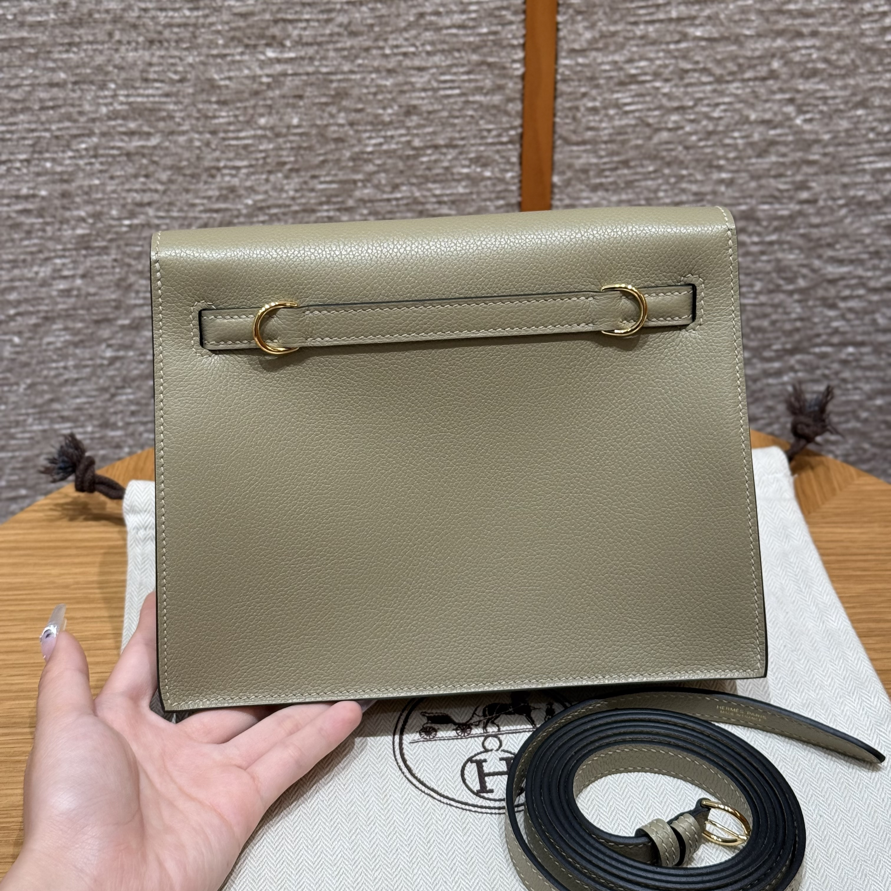 Hermes Beige Marfa Evercolor Kelly Danse II