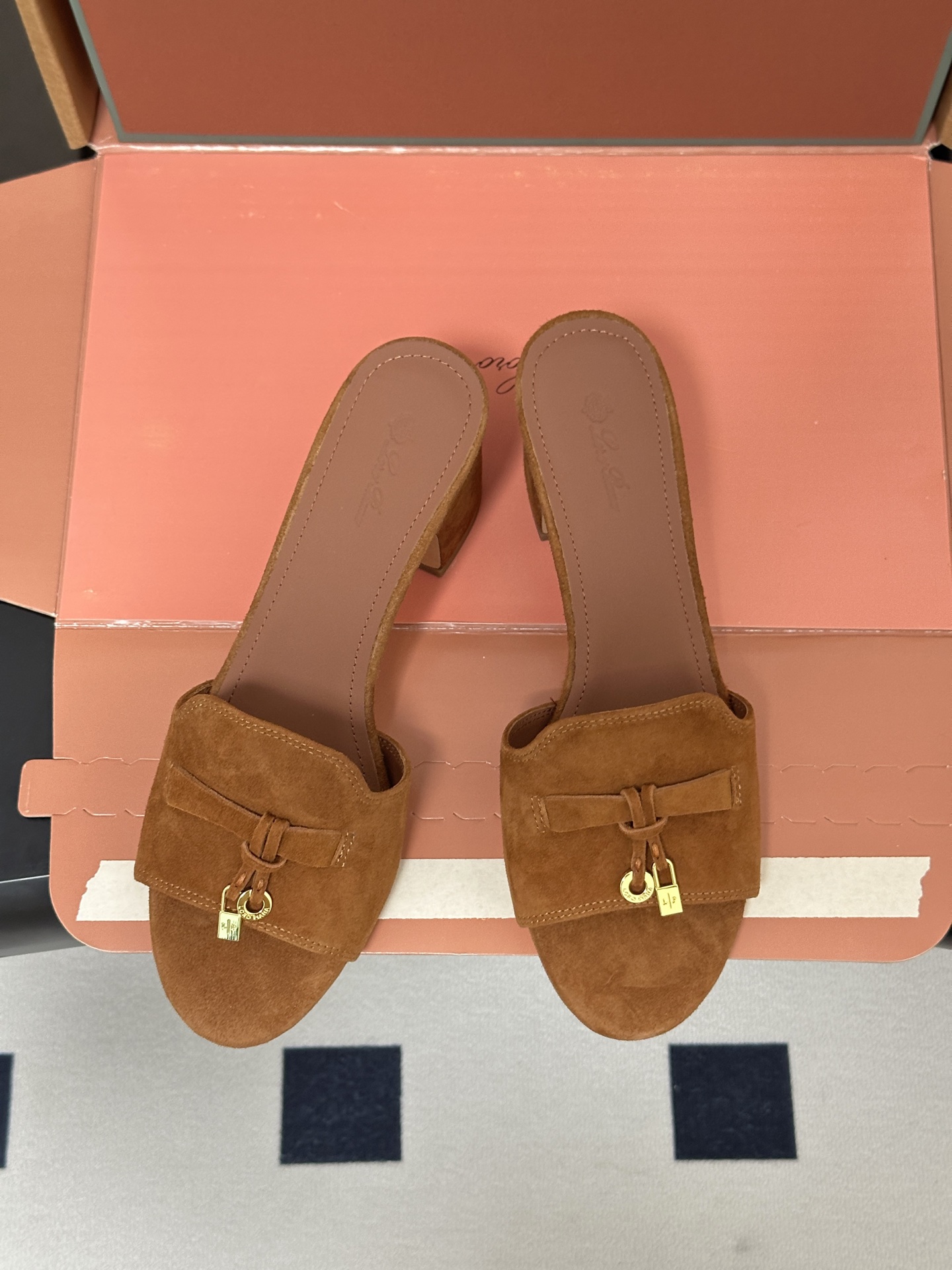 Loro Piana Women's Suede Heeled Slides