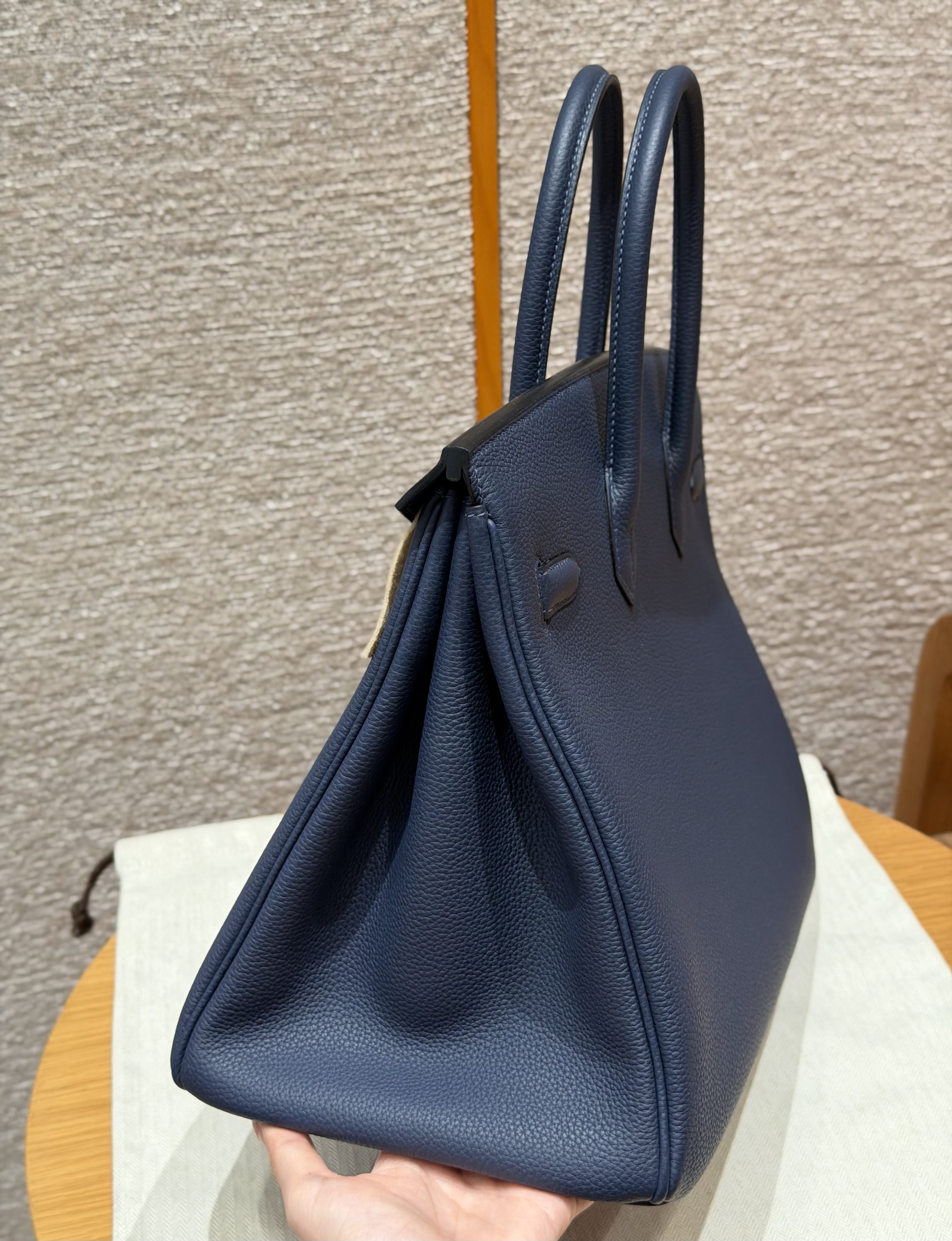 Hermes Blue Saphir Togo Birkin 35 Bag