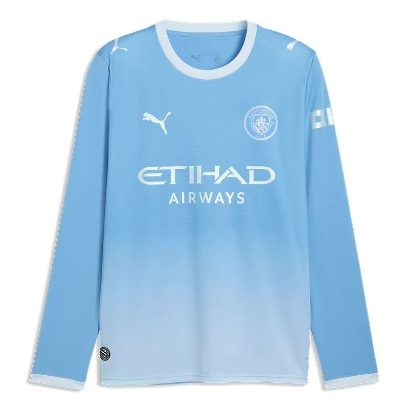 Manchester City Home Long Sleeves Jersey Fan Version 26/27 | Soc Jersey - Premium Football Jersey