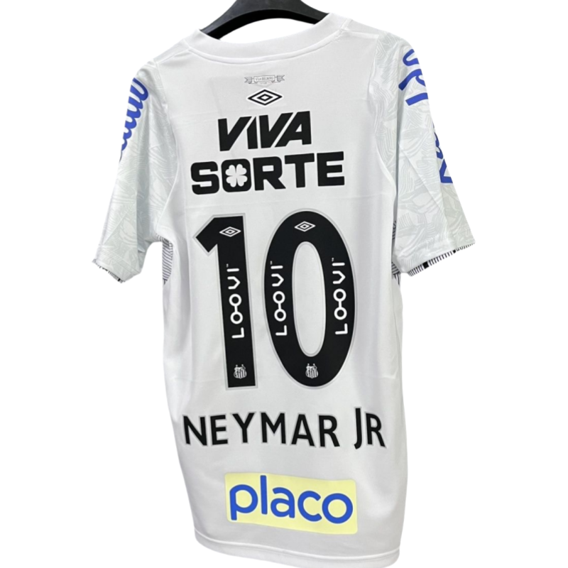 Brazilian Neymar Santos Football Club home jersey 24-25