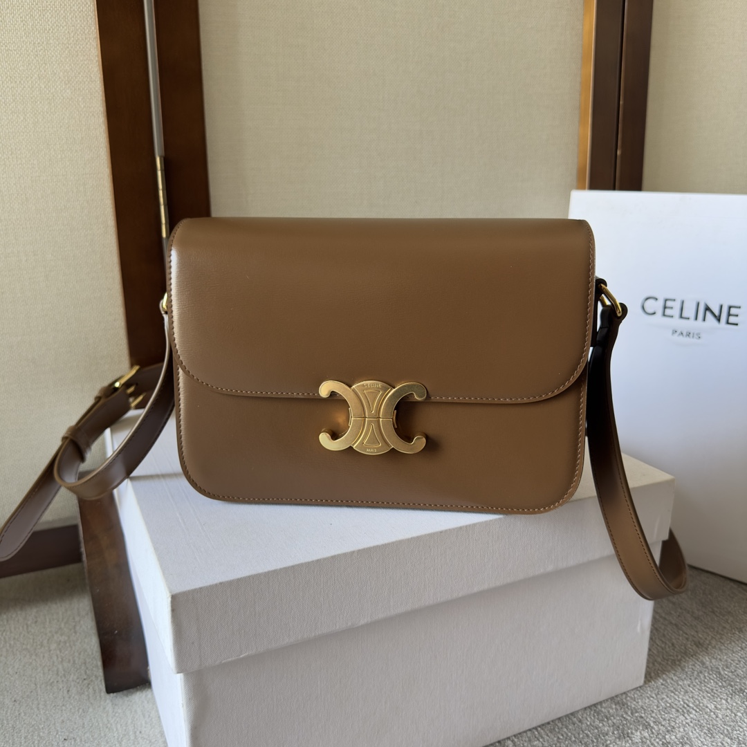 Celine Bronze Classique Triomphe Bag