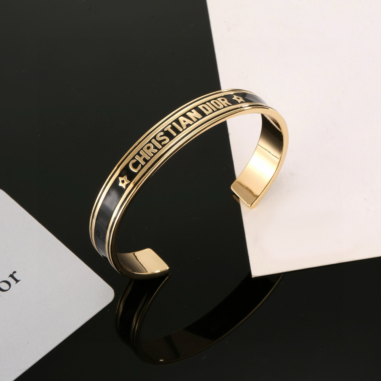 Dior Black Cuff Bracelet