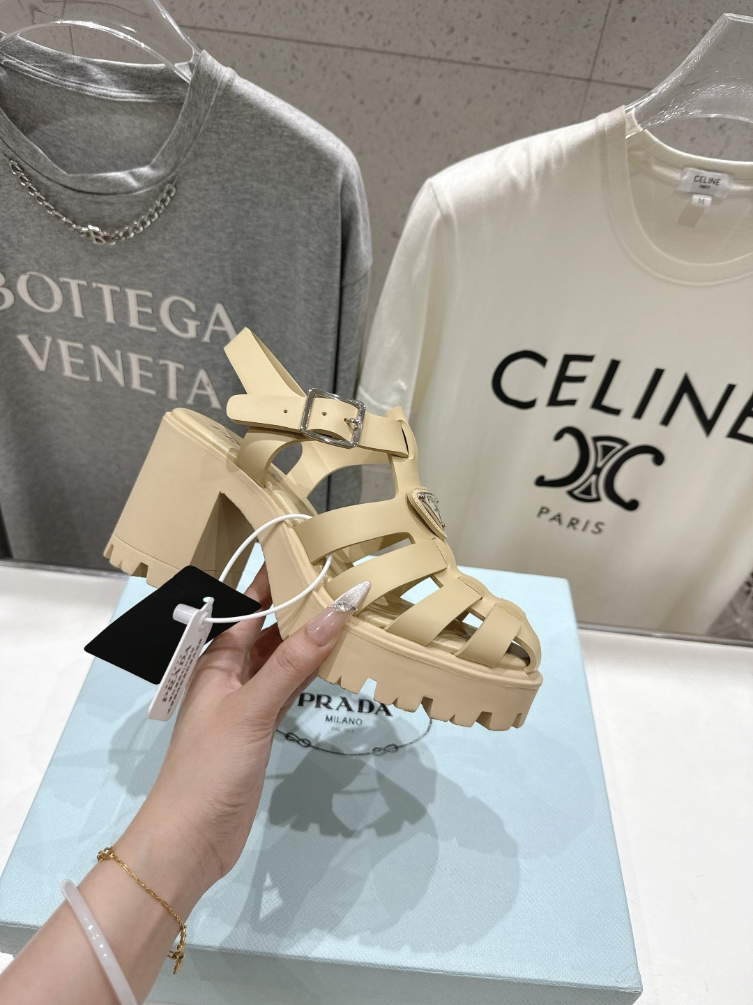 Prada Rubber Platform Sandal