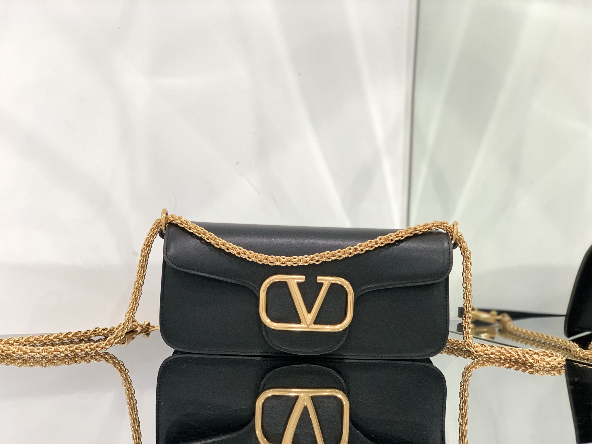 Valentino Large Garavani Loco Bag in Calfskin and crystals-Black