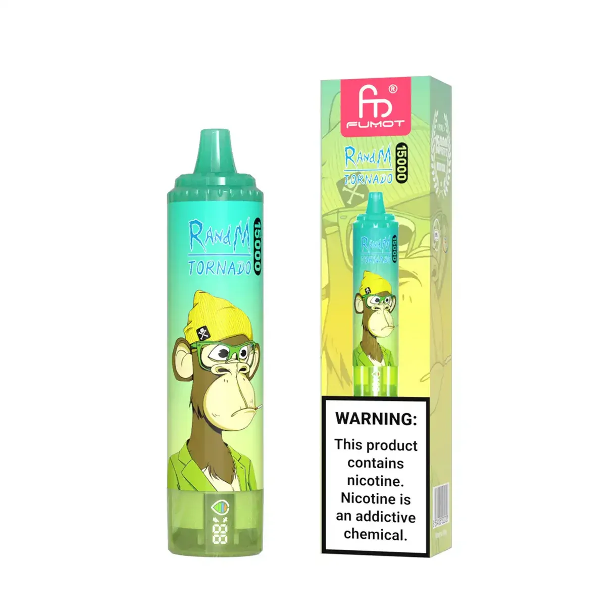 FUMOT Tornado 15K Rechargeable Disposable Vape – Lemon Lime - Vaba Vape-Shop