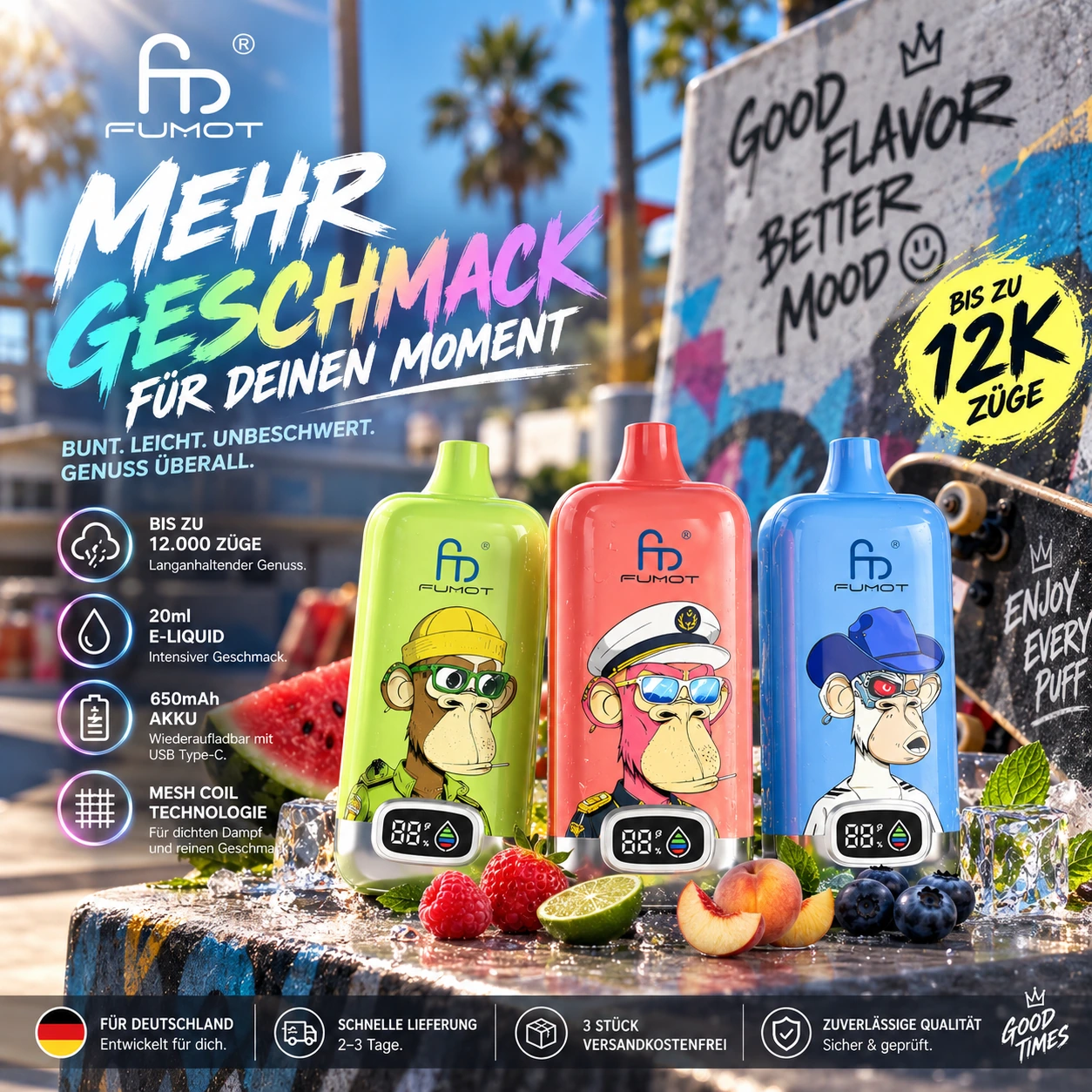 FUMOT Digital Box 12K Disposable Vape