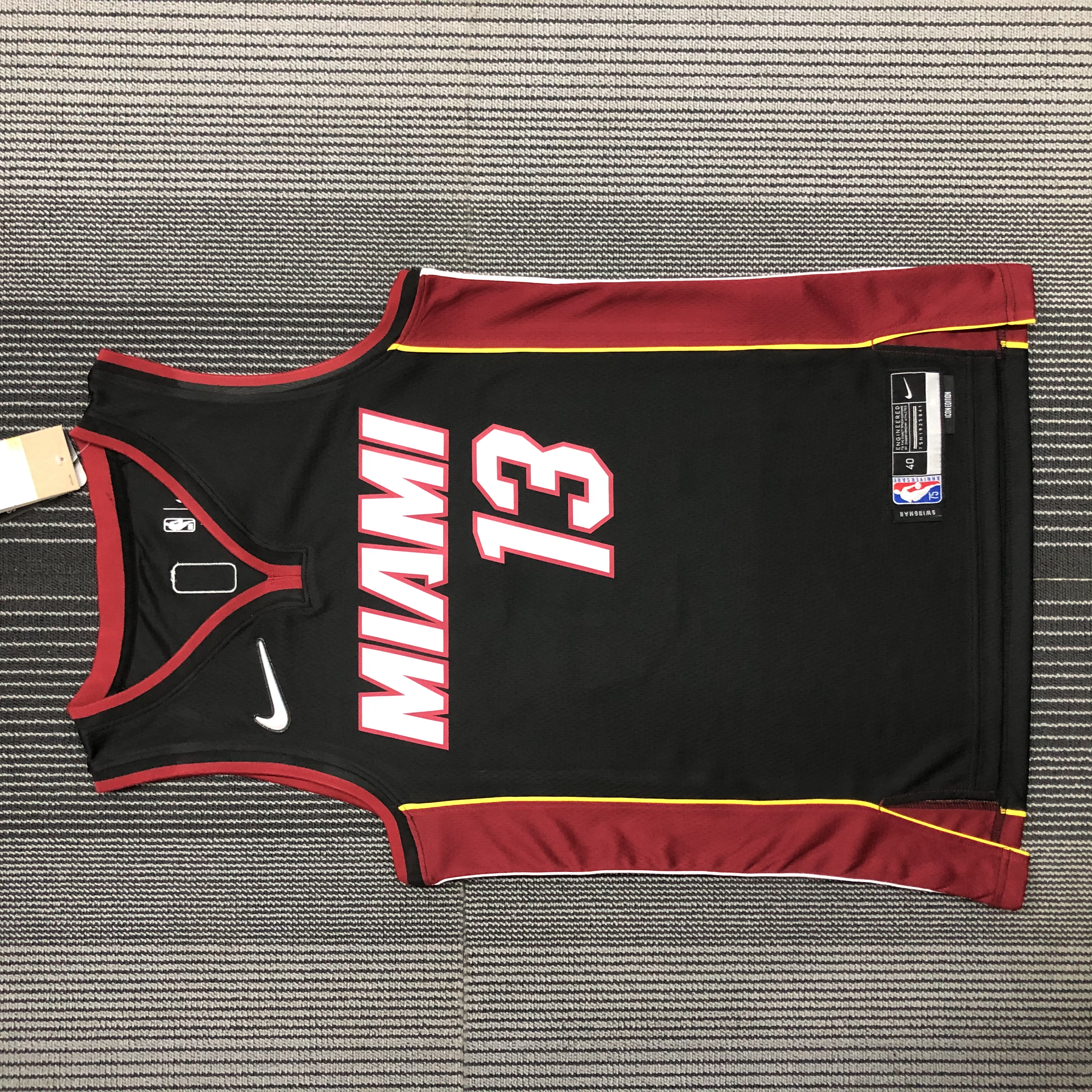 75TH anniversary  Miami Heat Black  No.13 Adebayo