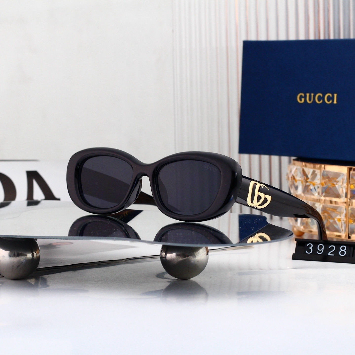 Gucci Oval-frame Oversized Double G Sunglasses Top quality - KAIROO