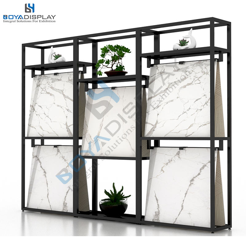 Wholesale Hardwood Parquet Combination Rack for Showroom Ceramic Tile Wall Display Tile Showroom Display Wood Flooring