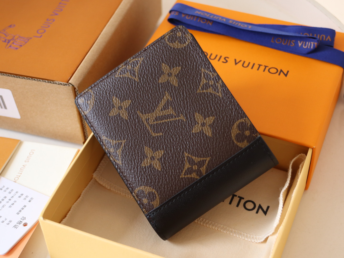 M69408 LV Men's Multiple Wallet in Monogram Macassar Canvs