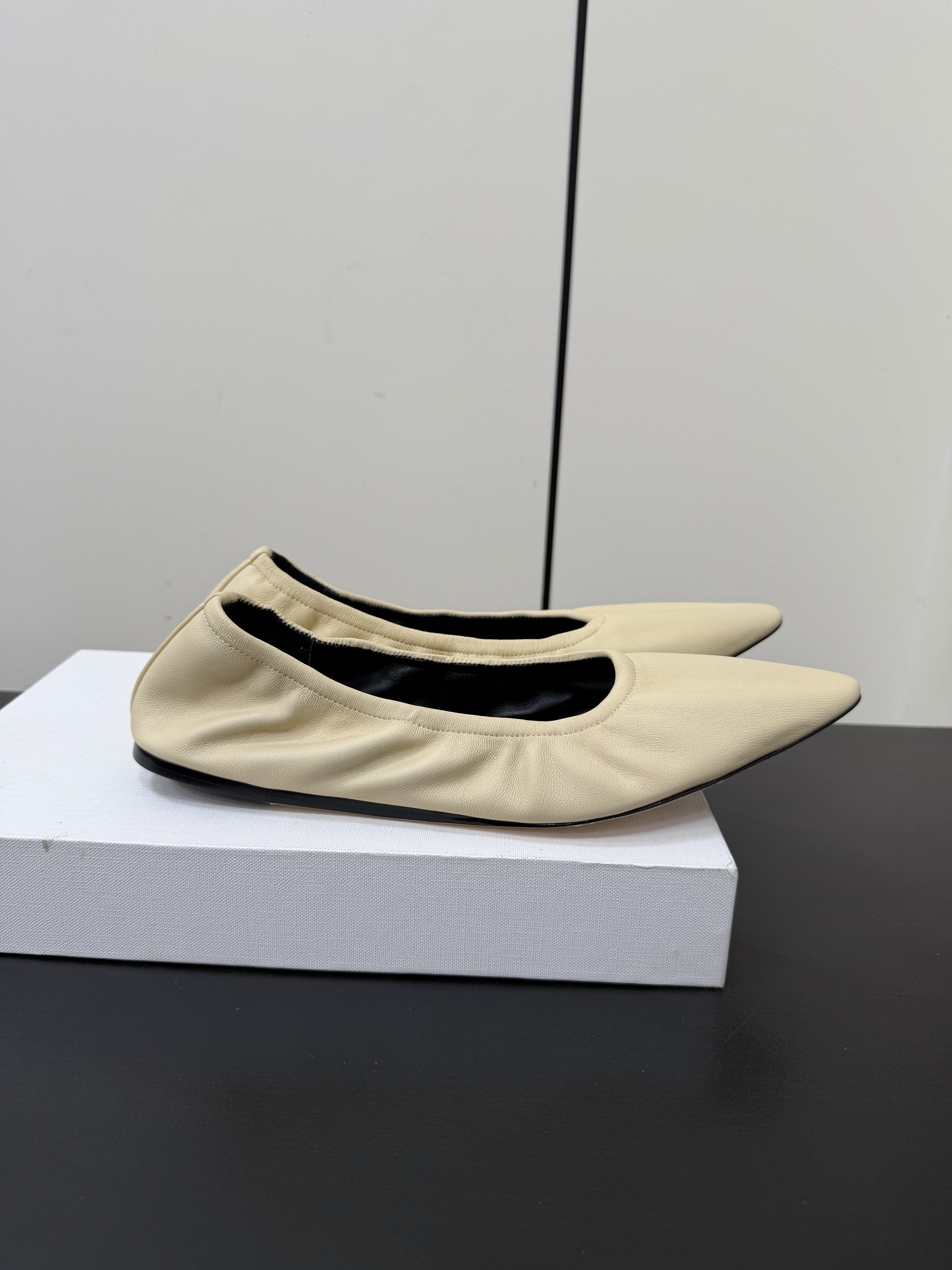 The Row Soft Lambskin Ballet Flats