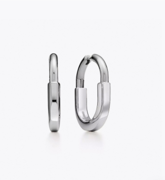 Tiffany Small  Lock Earrings-Silver