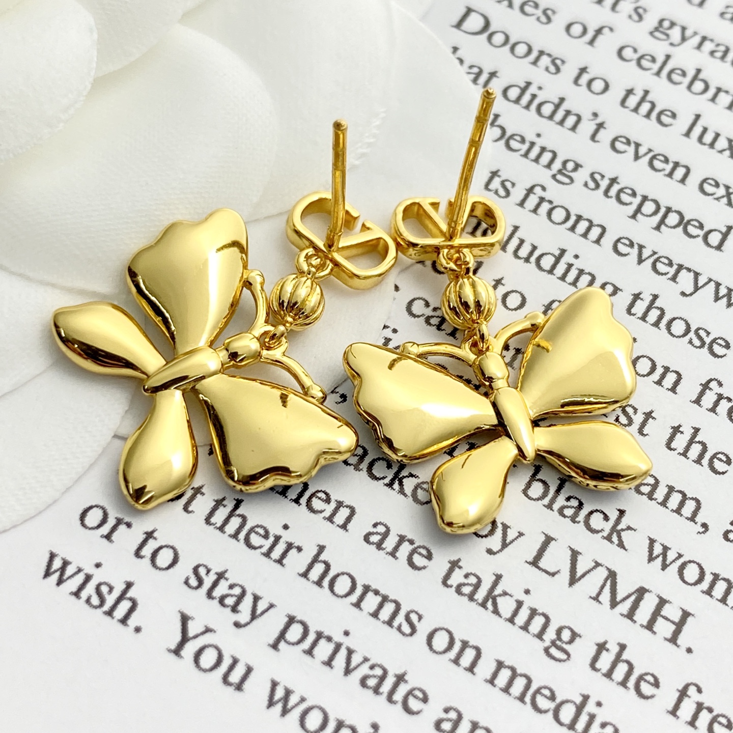 Valentino Vintage Enamel Butterfly  earring