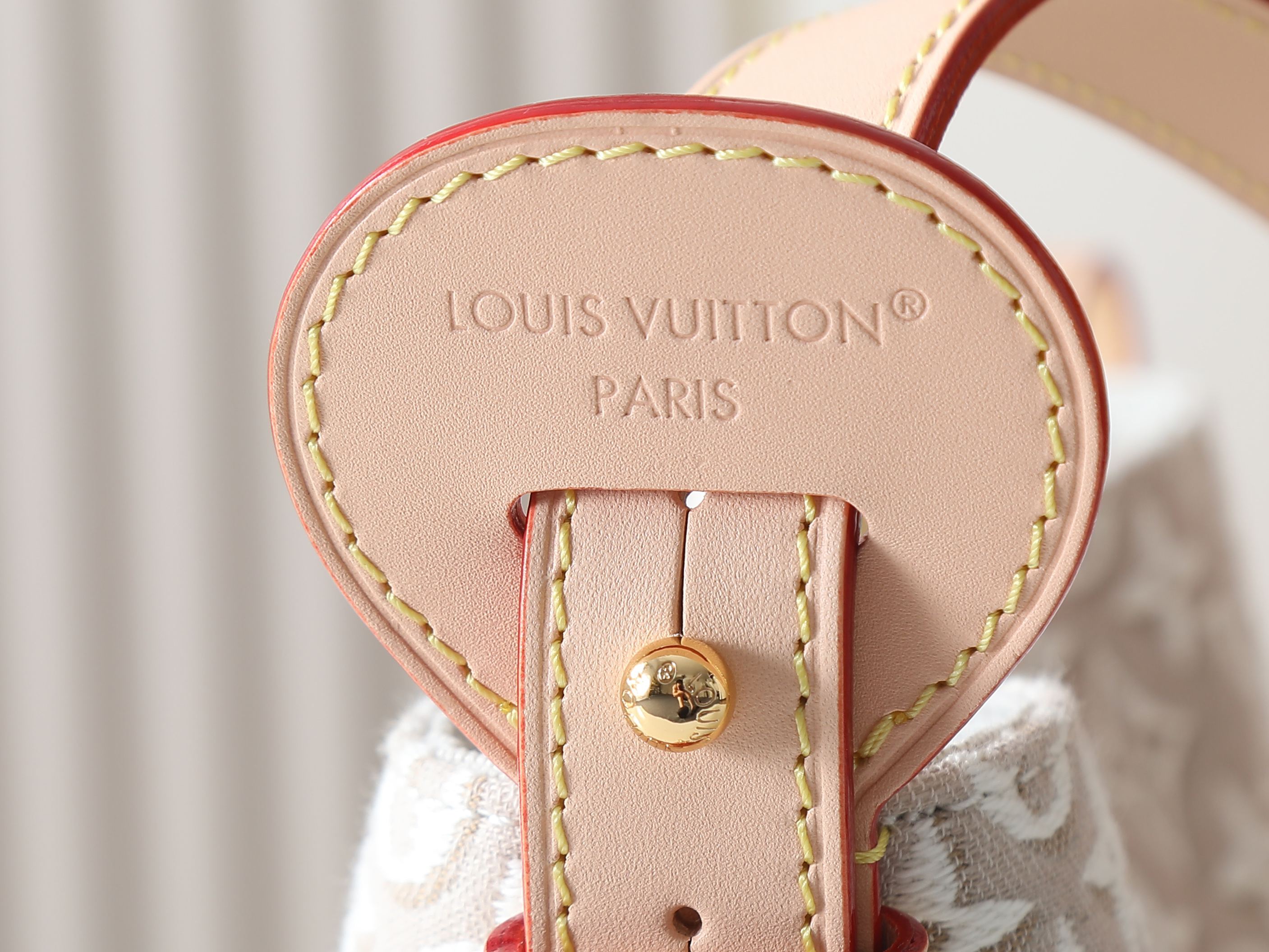 Louis Vuitton LV All In BB Beige jacquard bucket bag