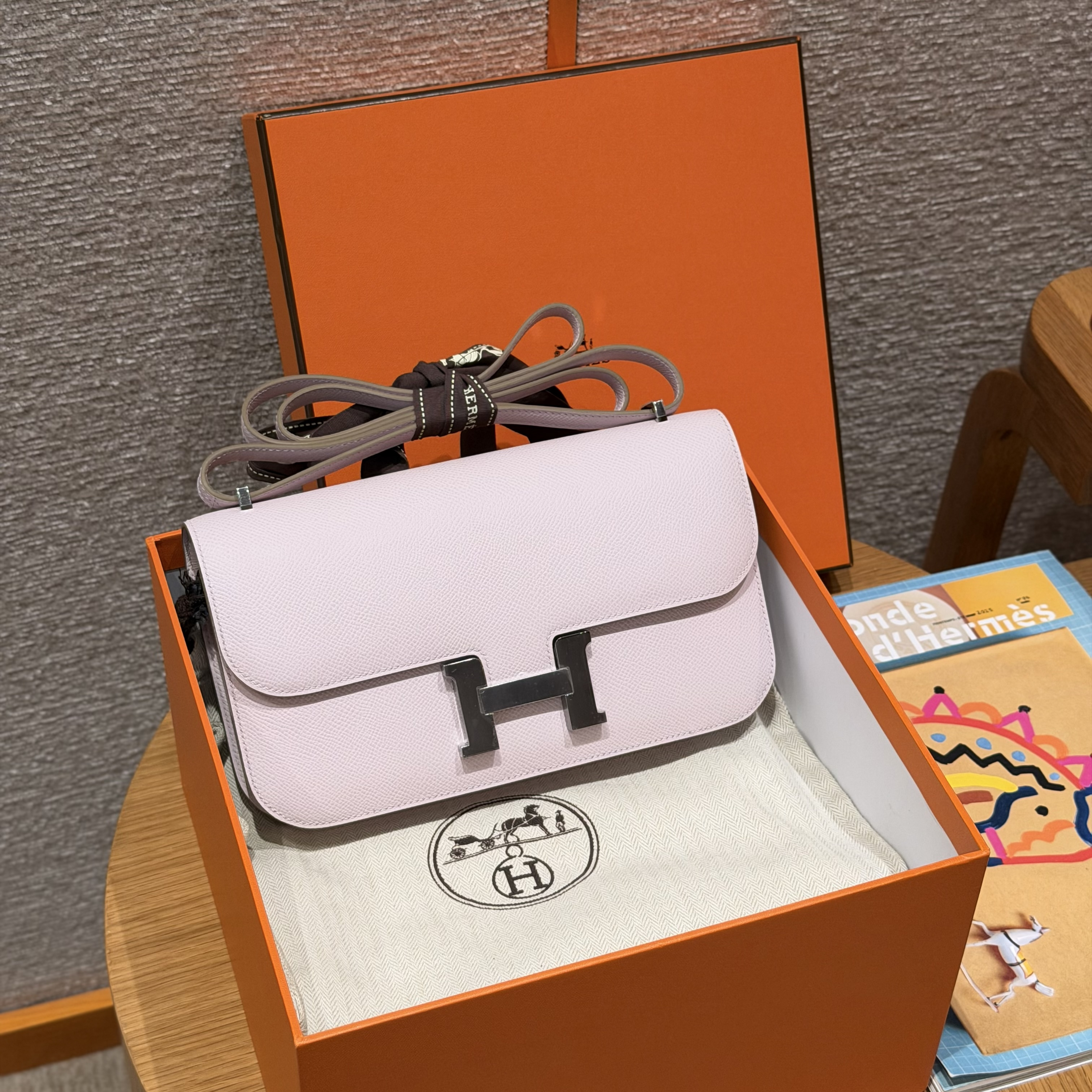 Hermes Mauve pale Epsom Constance Elan