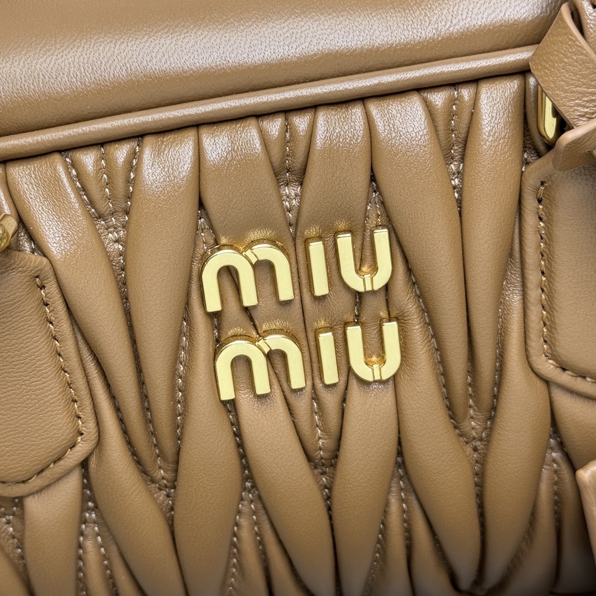 Miumiu Arcadie matelassé nappa leather bag