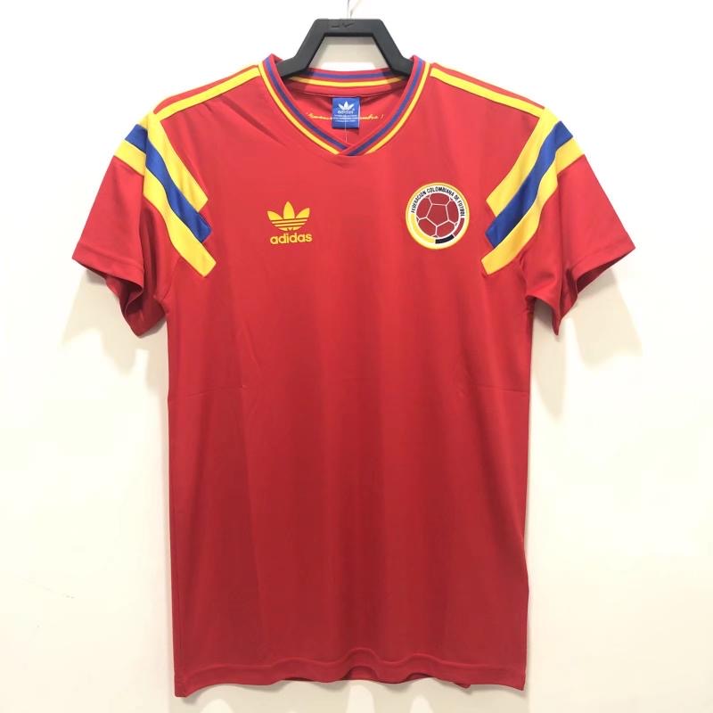Retro Colombia 1990 Away Soccer Jersey S-2XL
