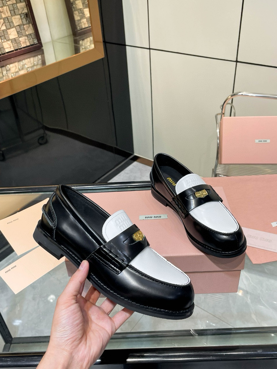 Miu Miu Leather Loafer