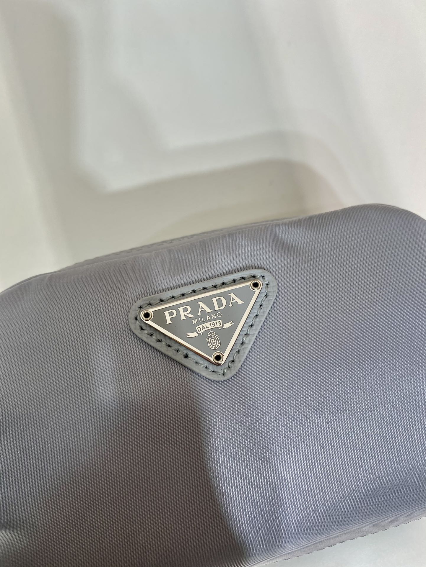 Prada Wallets CLUTCH 12 IN LIGHT GREY RE-NYLON