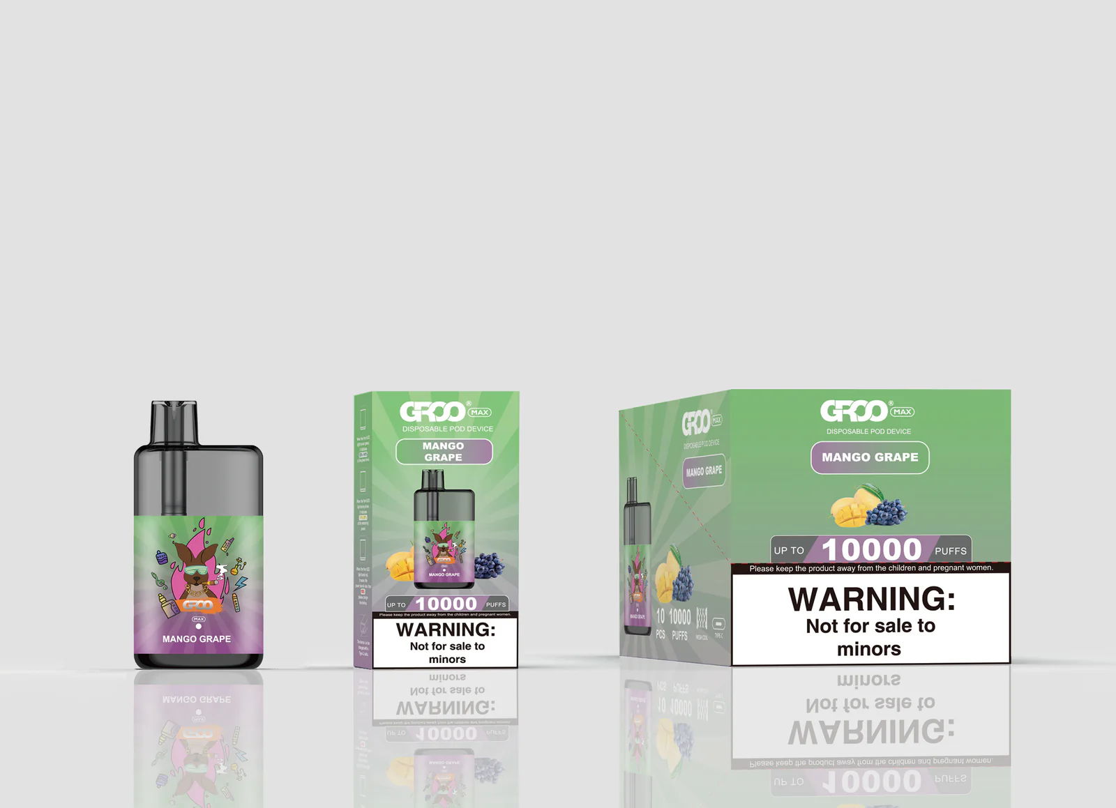 GROO MAX 10K Rechargeable Disposable Vape – Mango Grape - Vaba Vape-Shop