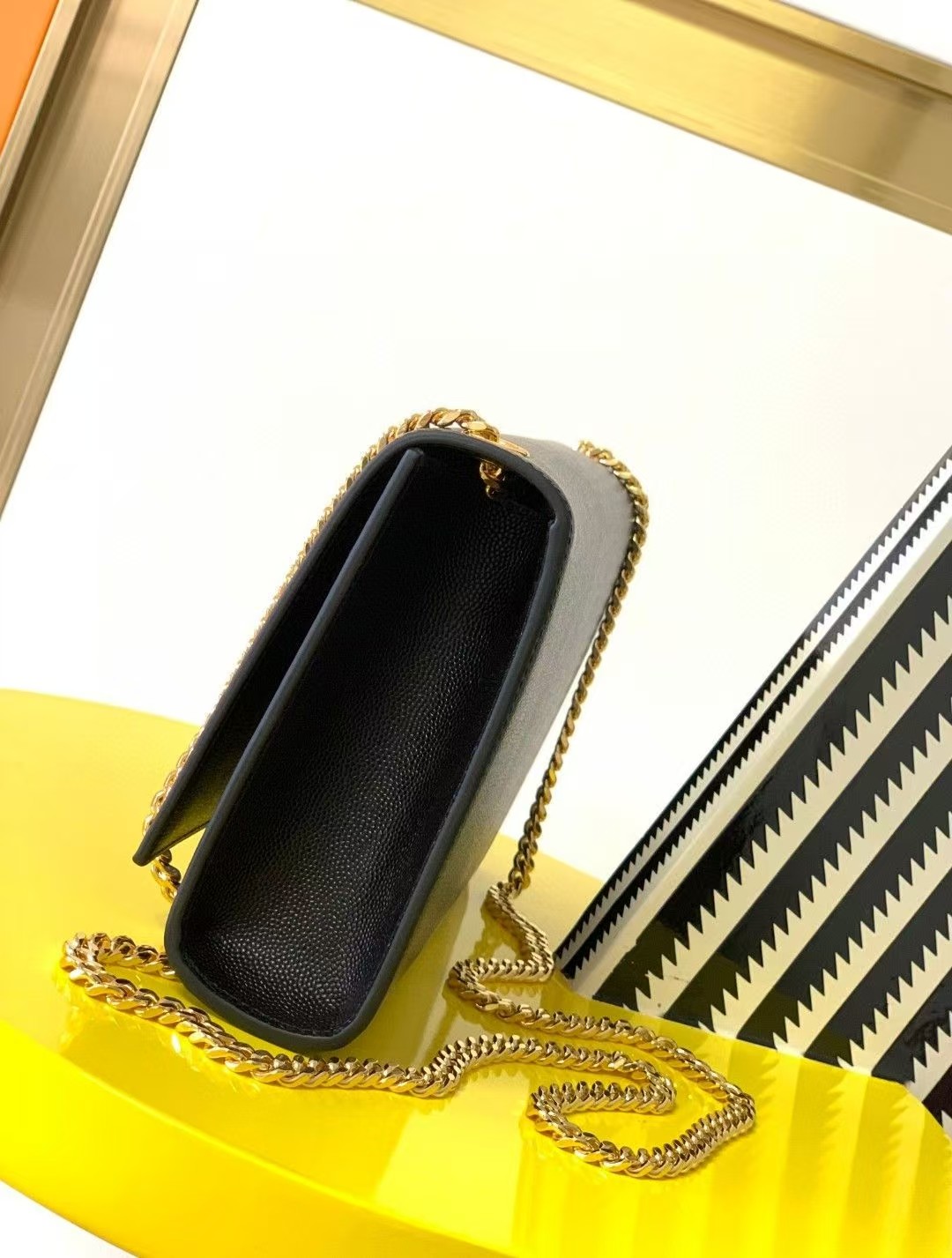 Saint Laurent YSL Small KATE bag in grained leather