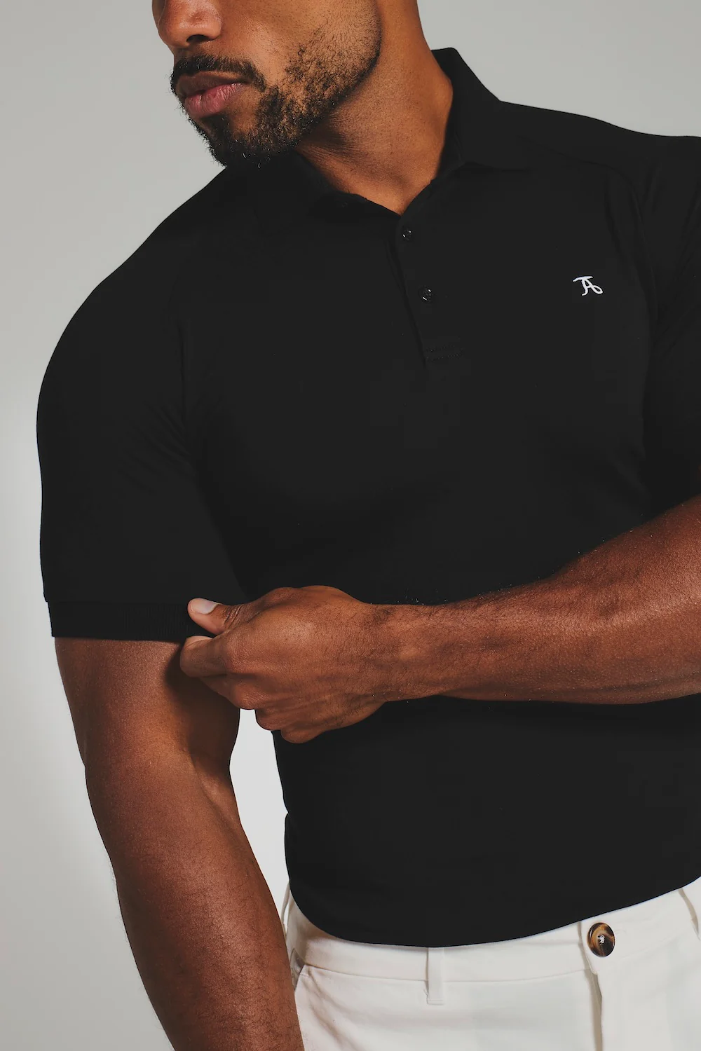 (Pre-order)Athletic Fit Polo Shirt in Black
