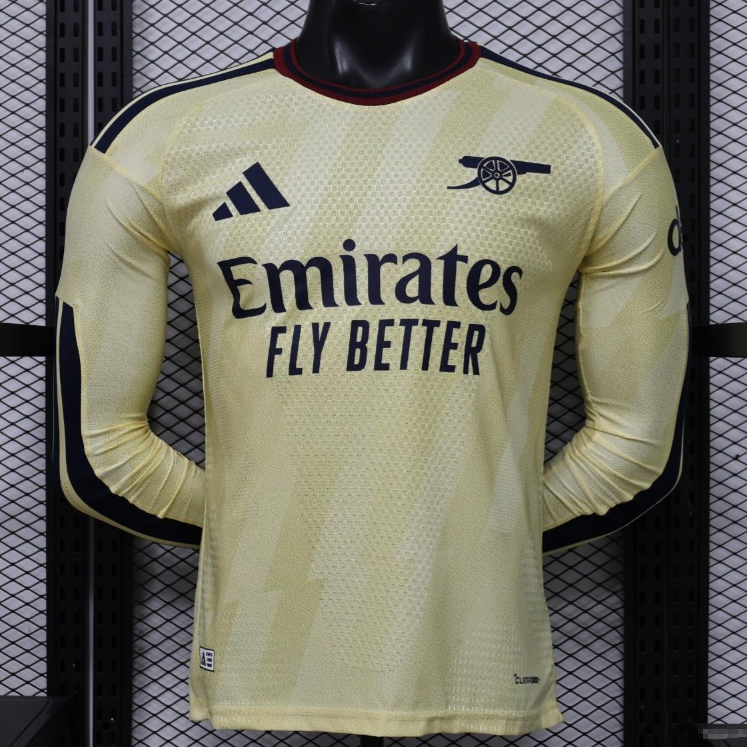 Player Version 26/27 Arsenal Yellow Long Sleeve Jersey S-3XL