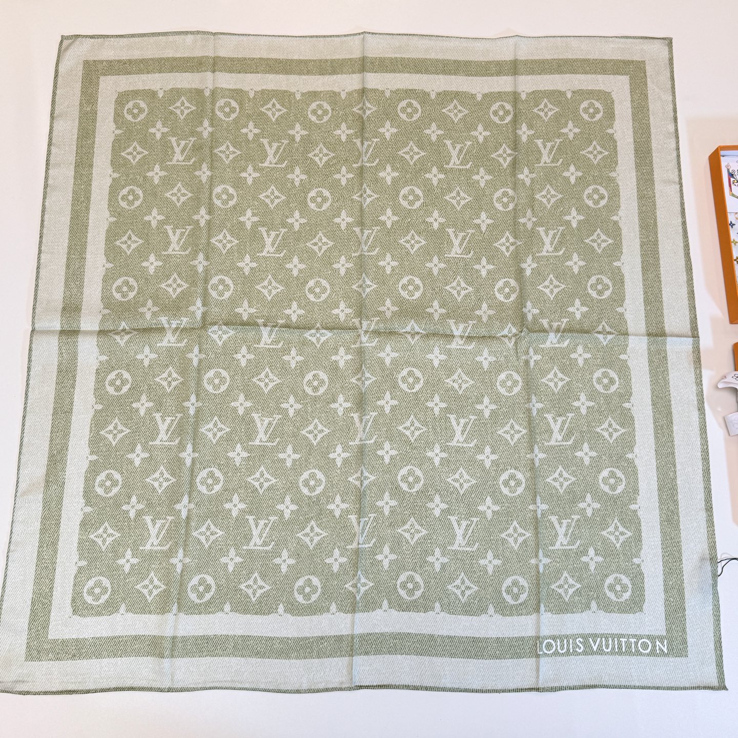 Louis Vuitton LV Monogram Denim Silk Square 90cm