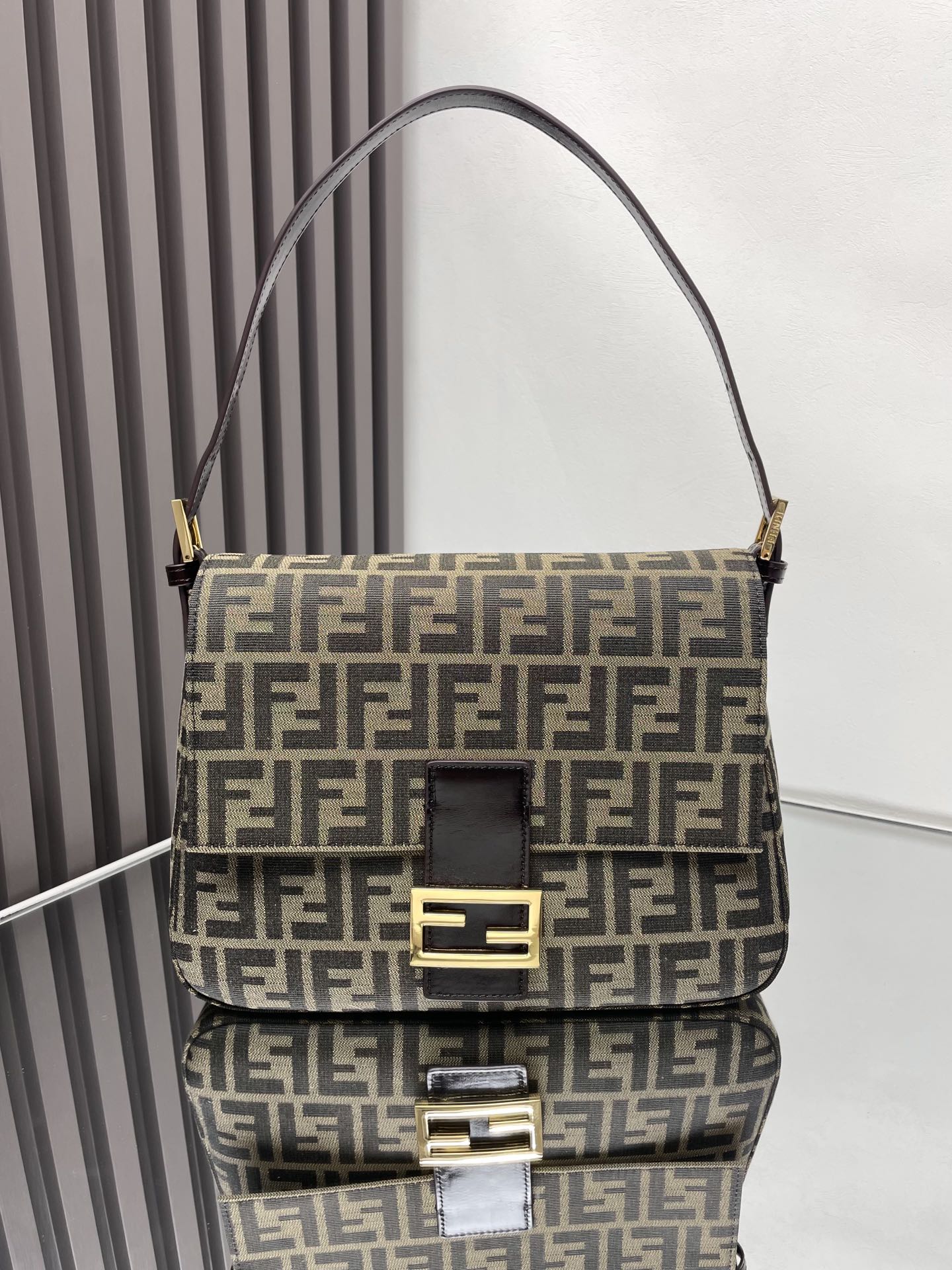 Fendi FF canvas Shoulder Bag