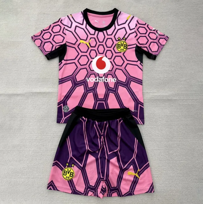 Kids Borussia Dortmund Goalkeeper Purple Jersey Suit 26/27 | Soc Jersey - Premium Football Jersey