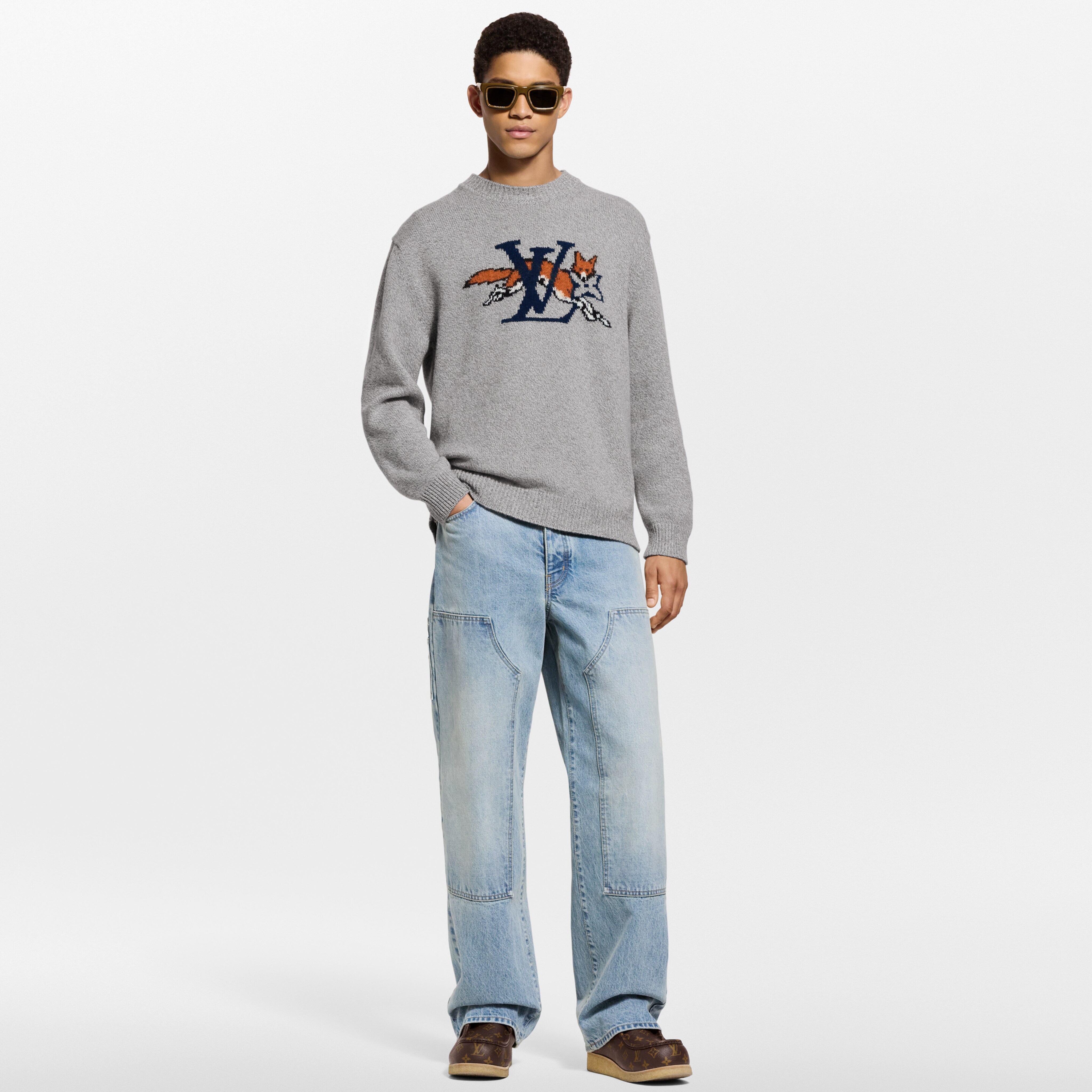 チャンキー ウールカシミヤ クルーネック