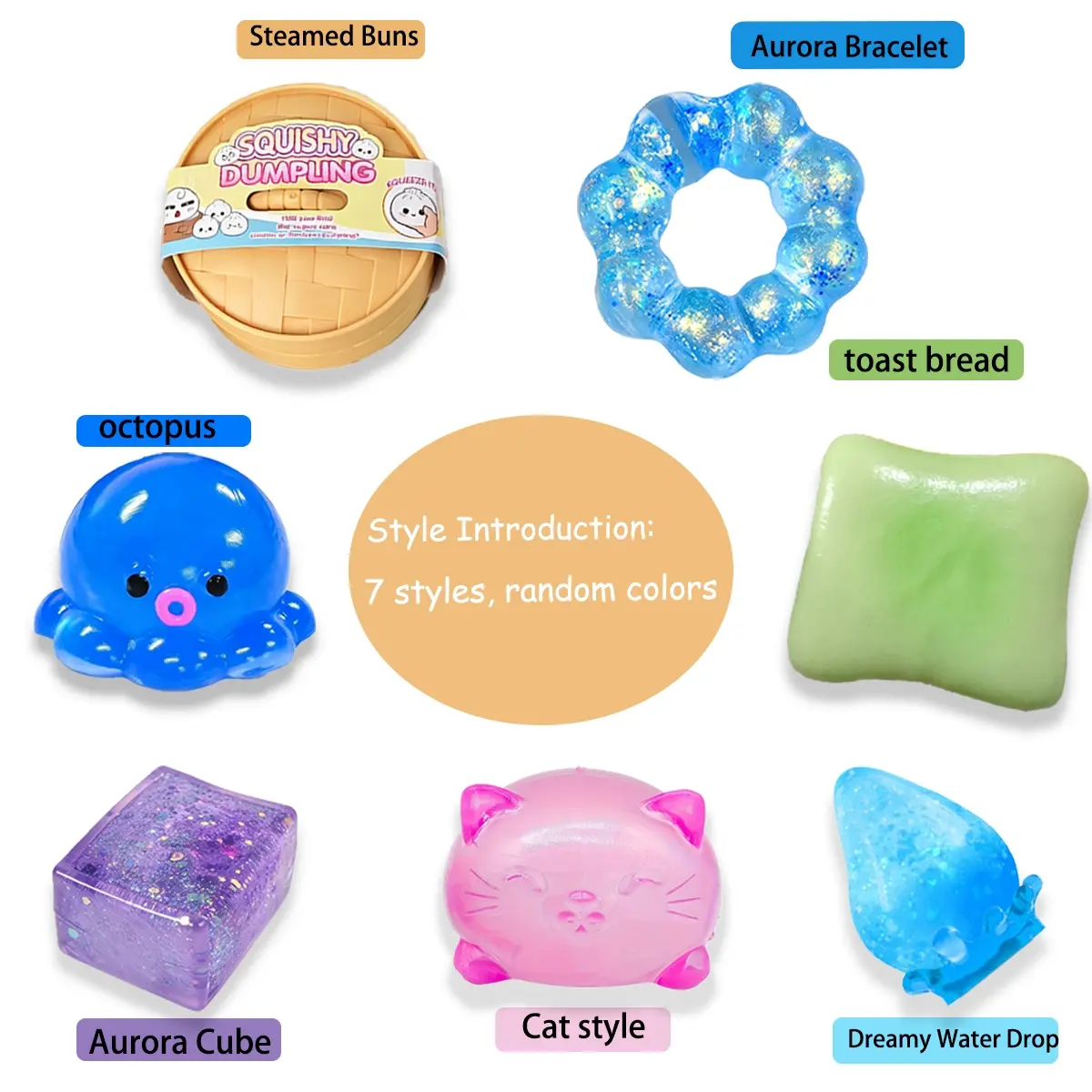 7-Piece Sensory Squishy Toy Set