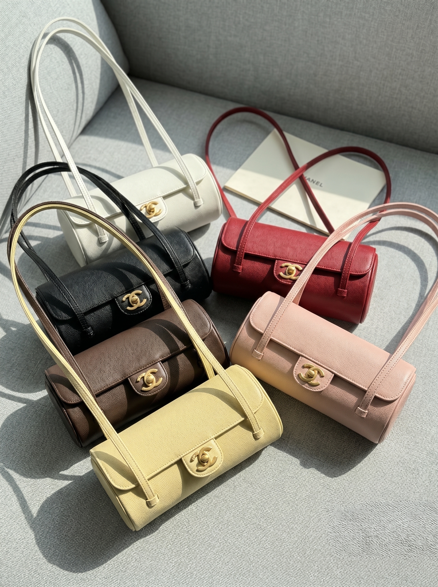 Chanel CF Mini 20CM Caviar Quilted Leather CC Logo Chain Flap Shoulder Bag - KAIROO