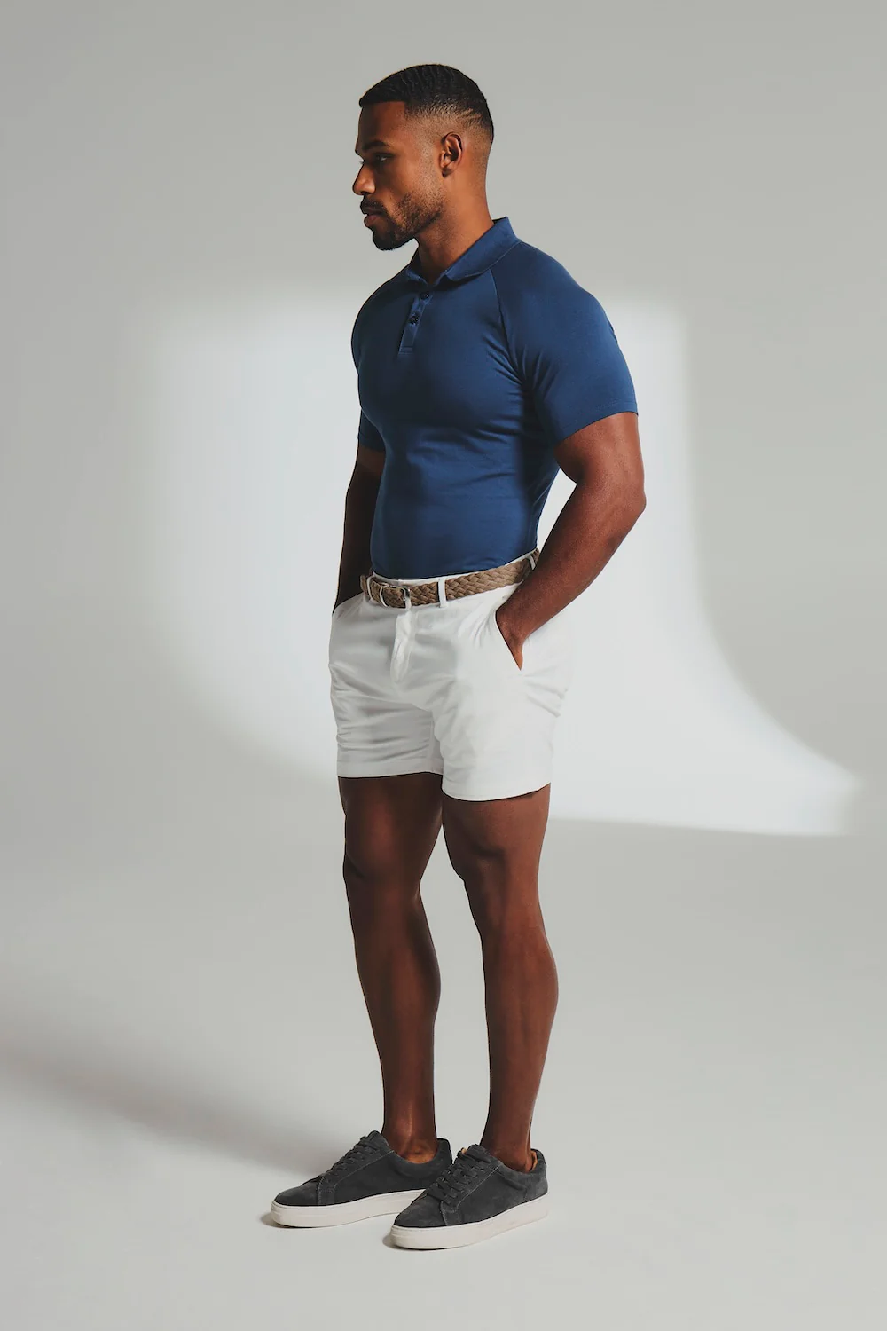 Athletic Fit Polo Shirt in Ink Blue