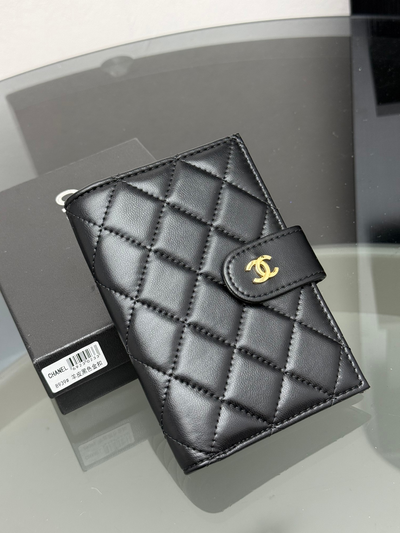 Chanel Classic Quilted Caviar & Smooth Leather Flap Long Bifold Wallet - KAIROO