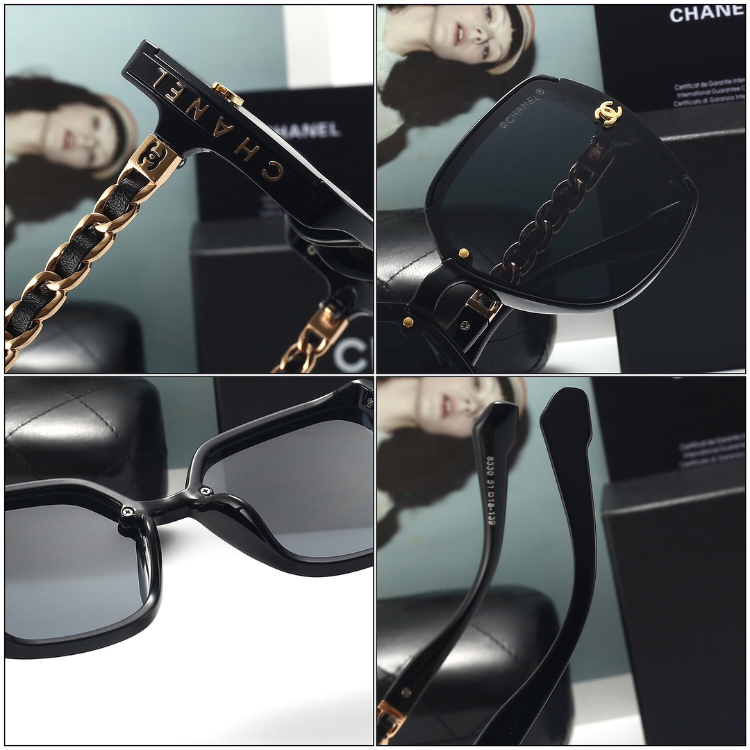 Chanel Chain-Detail Square Sunglasses - KAIROO