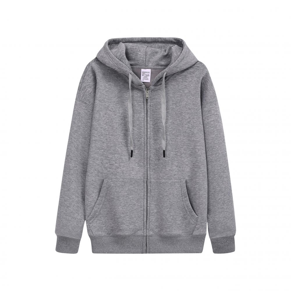 Suéter de lã Silver Fox resistente com zíper e roupas personalizadas