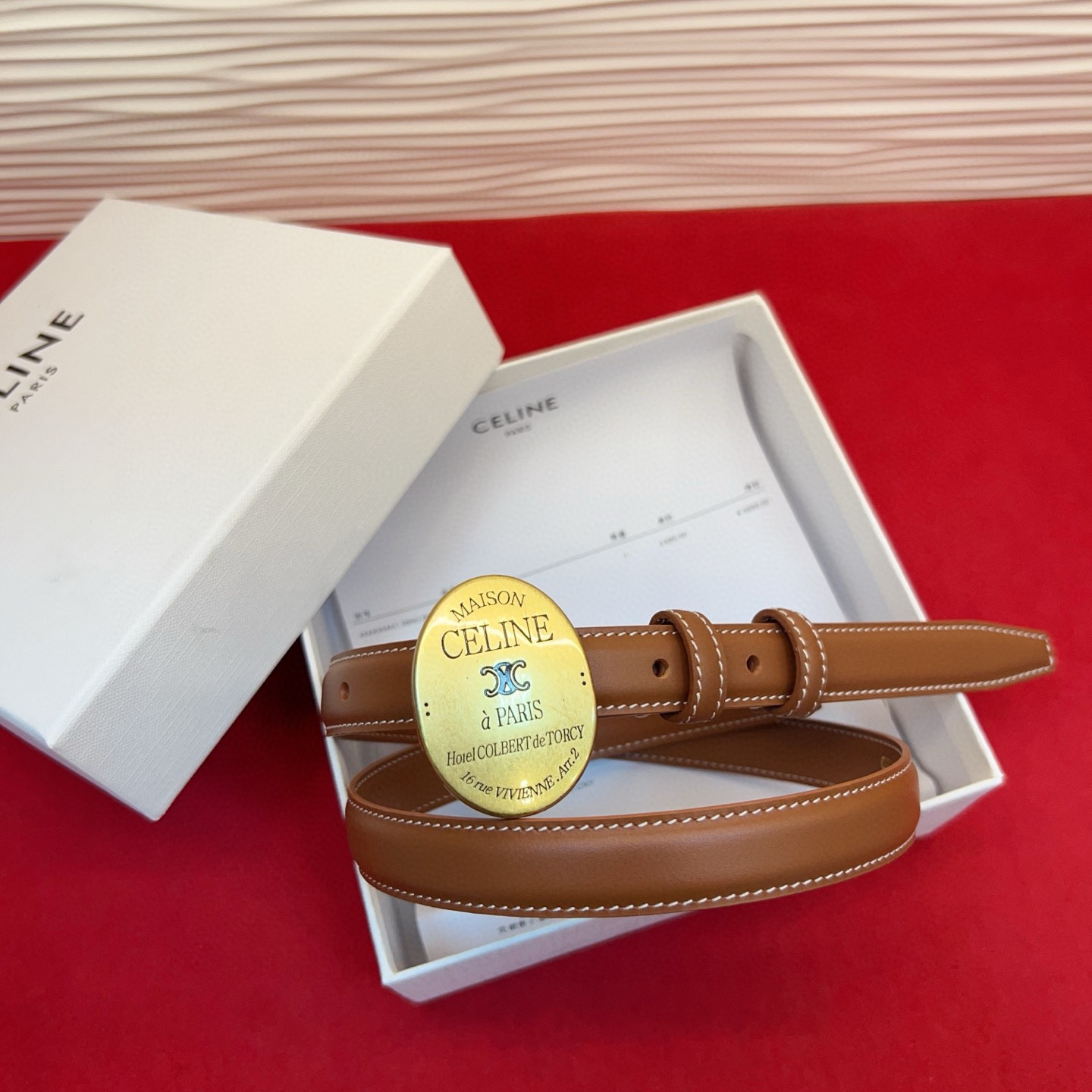 Celine Leather Belt 2.5cm