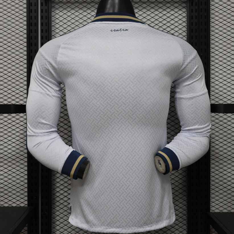 Player Version 2026 Italy Away White Long Sleeve Jersey S-3XL