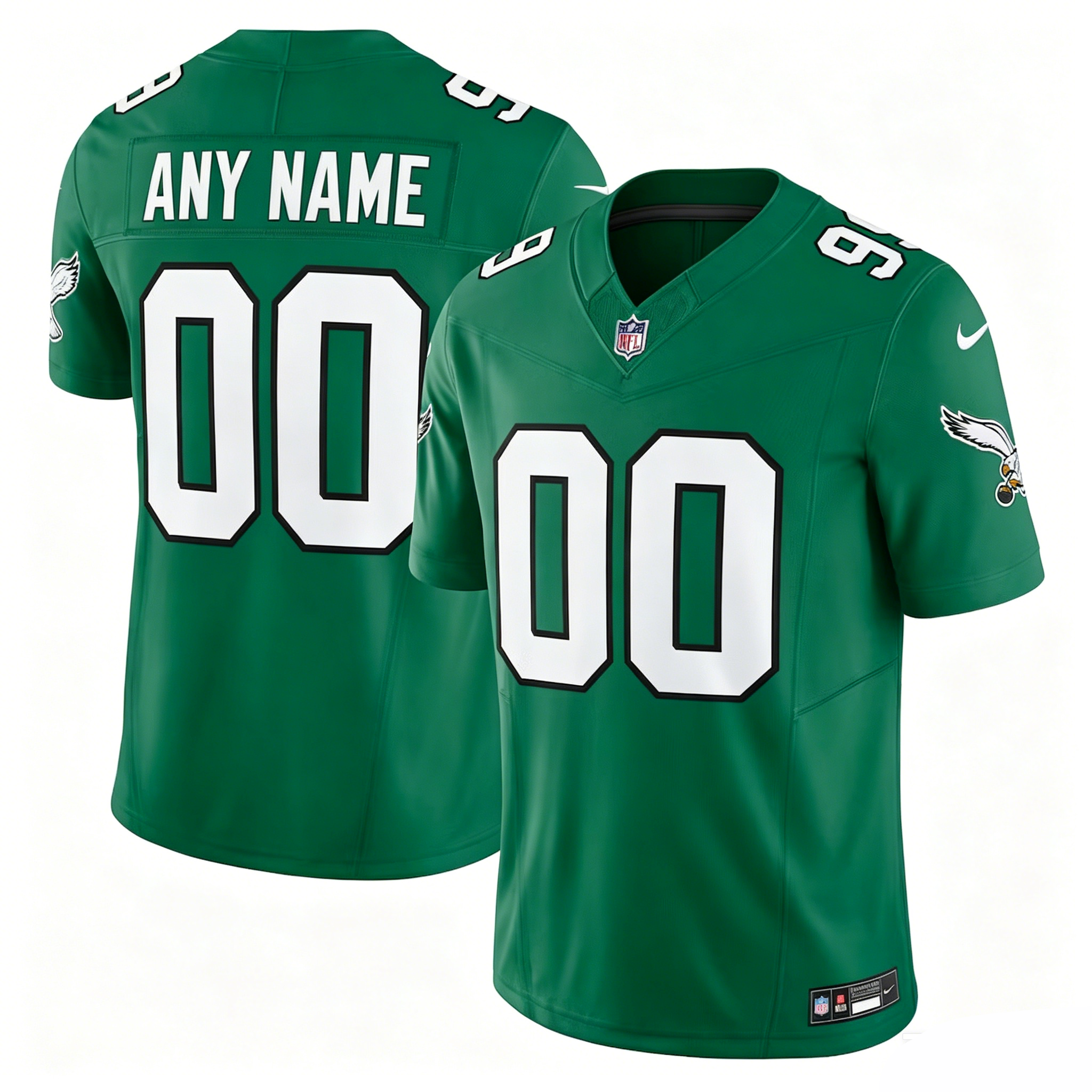 复制Customized Philadelphia Eagles Football jersey Nike Green Light Green Vapor F.U.S.E. Limited Jersey