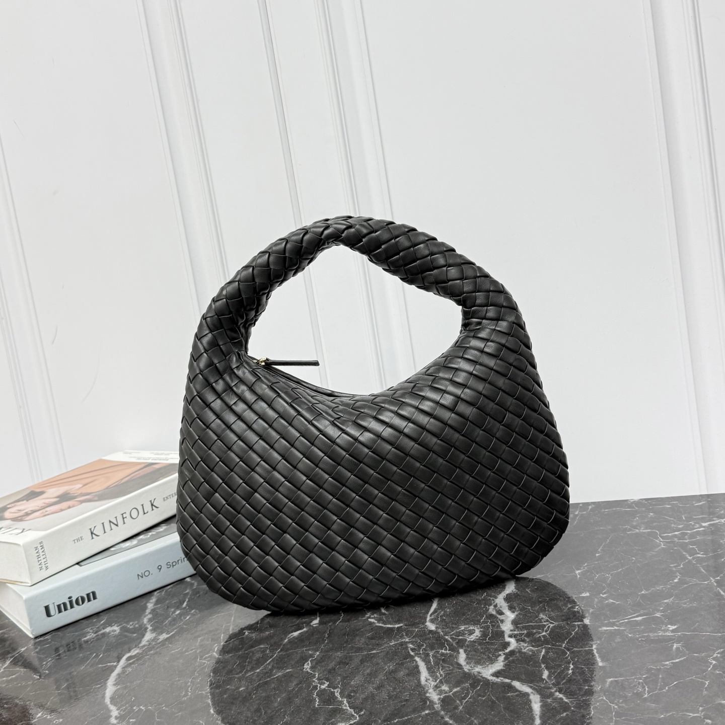 Bottega Veneta Small Veneta in Black Intrecciato